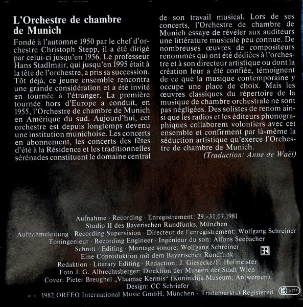 Johann Georg Albrechtsberger – Fritz Mayr, Dieter Kirsch, Münchener Kammerorchester, Hans Stadlmair - Concertos For Jew's Harp, Mandora And Orchestra - Concertos Pour Guimbarde, Mandora Et Orchestre - Konzerte Für Maultrommel, Mandora Und Orchester (CD, Album, RE) (Near Mint (NM or M-)) - Image 5