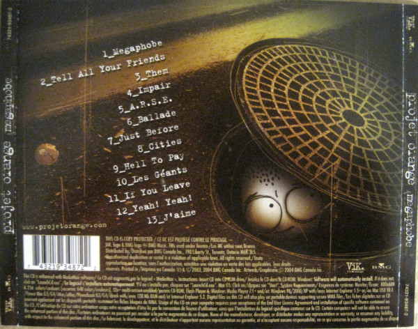 Projet Orange - Megaphobe (CD, Album, Copy Prot., Enh) (Mint (M)) - Image 2