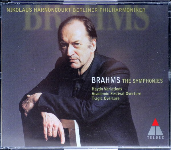 Johannes Brahms - Nikolaus Harnoncourt, Berliner Philharmoniker - The Symphonies / Haydn Variations / Academic Festival Overture / Tragic Overture (3xCD) (Mint (M))