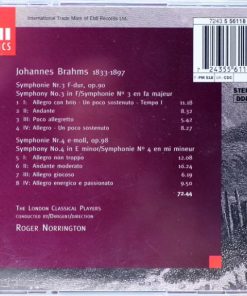 Alternative view of Johannes Brahms - Roger Norrington, London Classical Players - Symphonien 3 & 4 (CD) (Near Mint (NM or M-))