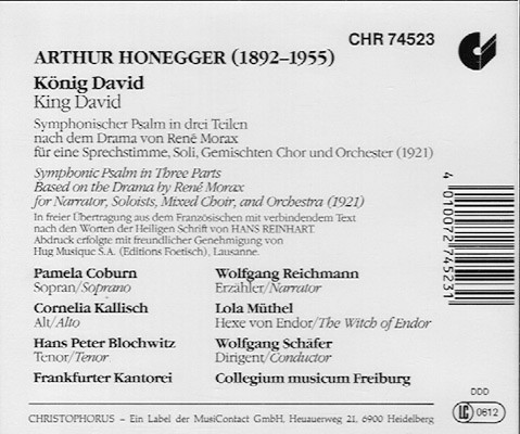 Arthur Honegger - König David (2xCD, Album) (Near Mint (NM or M-)) - Image 2