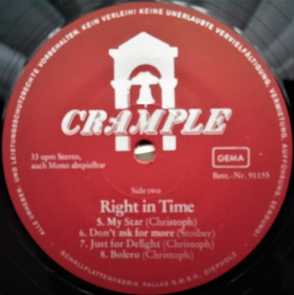 Crample - Right In Time (LP, Album) (Very Good Plus (VG+)) - Image 4