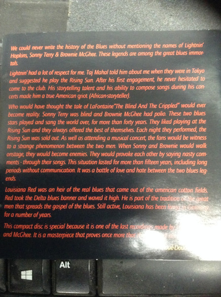 Various - Rising Sun Collection - Louisiana Red, Sonny Terry & Brownie McGhee, Lightnin' Hopkins (CD, Comp) (Near Mint (NM or M-)) - Image 3