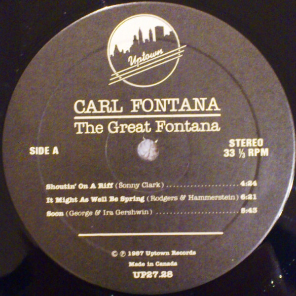 Carl Fontana - The Great Fontana (LP, Album) (Very Good Plus (VG+)) - Image 3