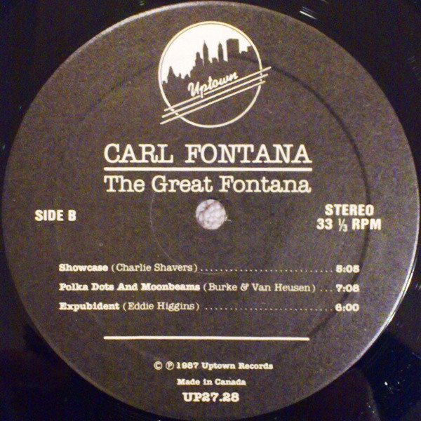 Carl Fontana - The Great Fontana (LP, Album) (Very Good Plus (VG+)) - Image 4
