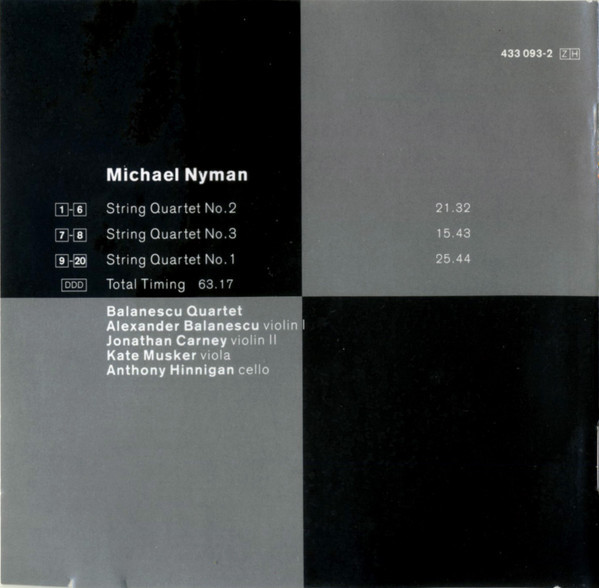 Michael Nyman, The Balanescu Quartet - String Quartets 1-3 (CD, Album, RE) (Near Mint (NM or M-)) - Image 2