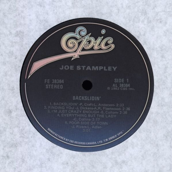 Joe Stampley - Backslidin' (LP, Album) (Mint (M)) - Image 3