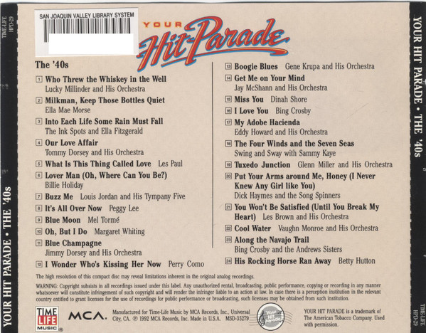 Various - Your Hit Parade - The '40s (CD, Comp) (Near Mint (NM or M-)) - Image 2