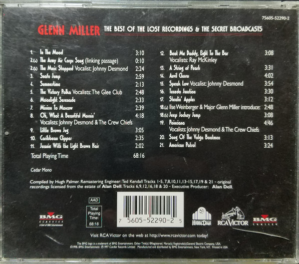 Glenn Miller - The Best Of The Lost Recordings And The Secret Broadcasts (CD, Comp, Mono, RM) (Near Mint (NM or M-)) - Image 2