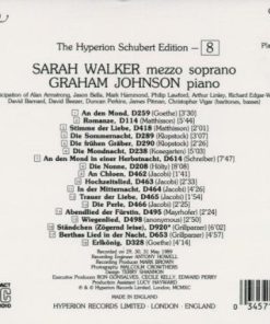 Alternative view of Sarah Walker (2) . Graham Johnson (2) - The Hyperion Schubert Edition 8  (CD, Album) (Near Mint (NM or M-))