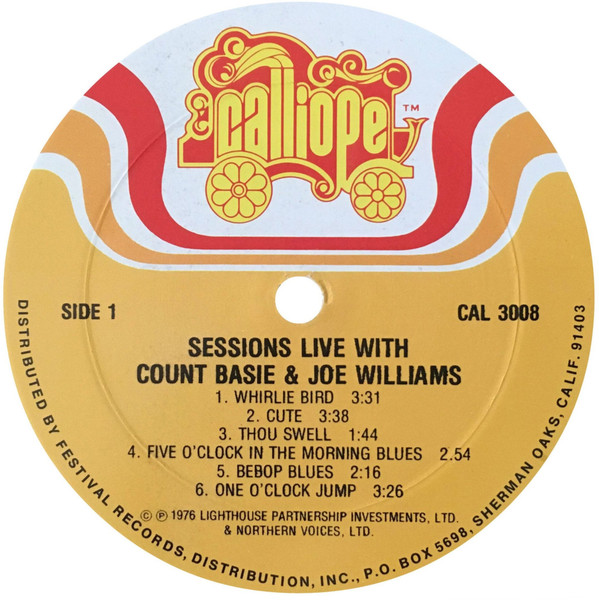 Count Basie, Joe Williams And Art Blakey - Sessions, Live (LP) (Very Good Plus (VG+)) - Image 3