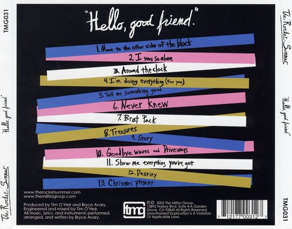 The Rocket Summer - Hello, Good Friend (CD, Album) (Near Mint (NM or M-)) - Image 3