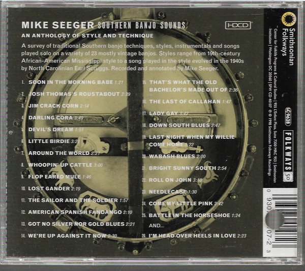 Mike Seeger - Southern Banjo Sounds (HDCD) (Near Mint (NM or M-)) - Image 2