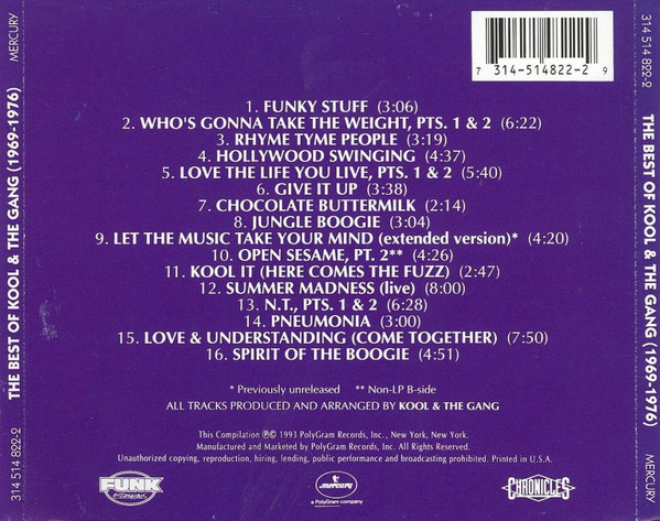 Kool & The Gang - The Best Of Kool And The Gang (1969 - 1976) (CD, Comp) (Mint (M)) - Image 4