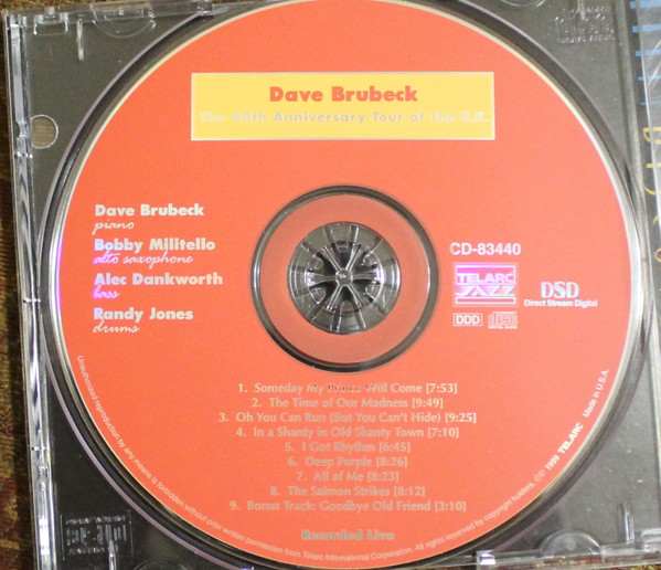 Dave Brubeck - The 40th Anniversary Tour Of The U.K. (CD, Album, DSD) (Near Mint (NM or M-)) - Image 2