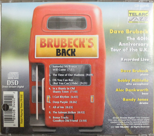 Dave Brubeck - The 40th Anniversary Tour Of The U.K. (CD, Album, DSD) (Near Mint (NM or M-)) - Image 3