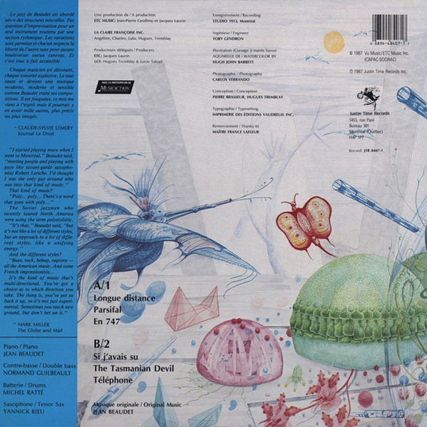 Jean Beaudet Quartet - Jean Beaudet Quartet (LP, Album) (Very Good Plus (VG+)) - Image 2