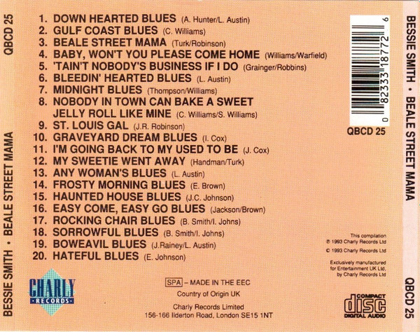 Bessie Smith - Beale Street Mama (CD, Comp) (Mint (M)) - Image 2