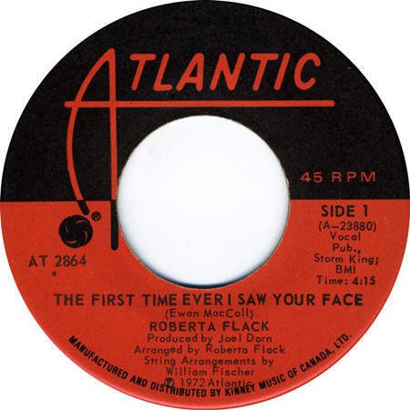 Roberta Flack - The First Time Ever I Saw Your Face (7", Single) (Near Mint (NM or M-))