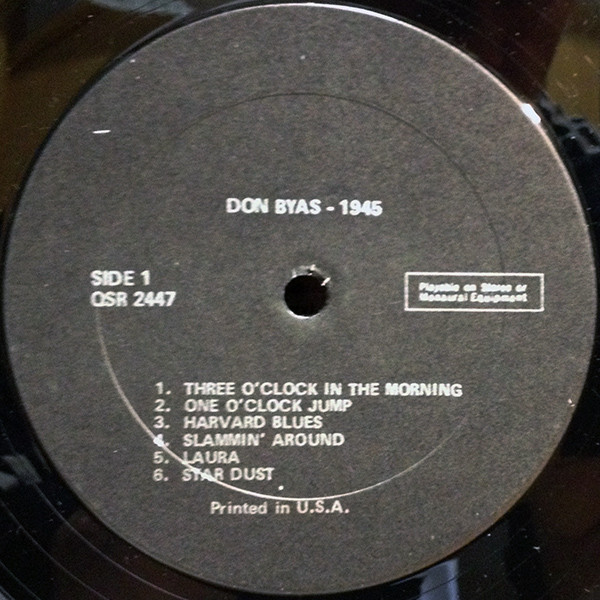 Don Byas - 1945 (LP, Comp, Cha) (Near Mint (NM or M-)) - Image 3
