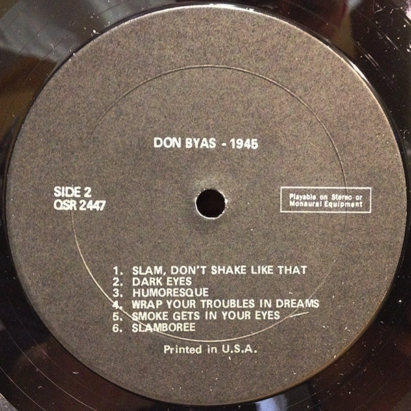 Don Byas - 1945 (LP, Comp, Cha) (Near Mint (NM or M-)) - Image 4