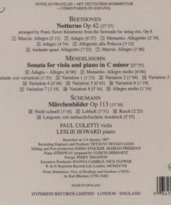 Alternative view of Ludwig van Beethoven, Felix Mendelssohn-Bartholdy, Robert Schumann, Paul Coletti, Leslie Howard - Music For Viola And Piano (CD, Album) (Near Mint (NM or M-))