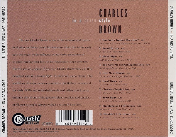 Charles Brown - In A Grand Style (CD, Album) (Near Mint (NM or M-)) - Image 2