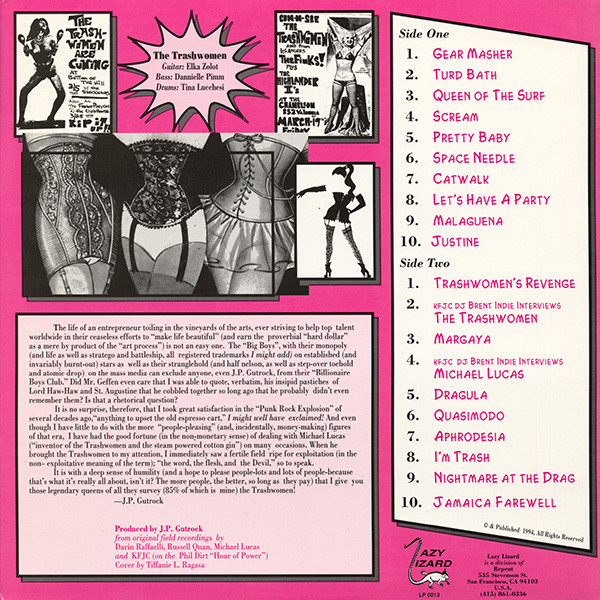 The Trashwomen - Live! At Tom Guido's Purple Onion And Other Swinging Places (LP) (Very Good Plus (VG+)) - Image 2