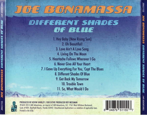 Joe Bonamassa - Different Shades Of Blue (CD, Album) (Near Mint (NM or M-)) - Image 2