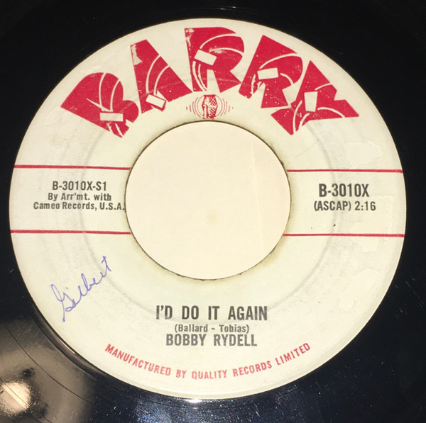 Bobby Rydell - I'd Do It Again / Volare (7", Single) (Near Mint (NM or M-))