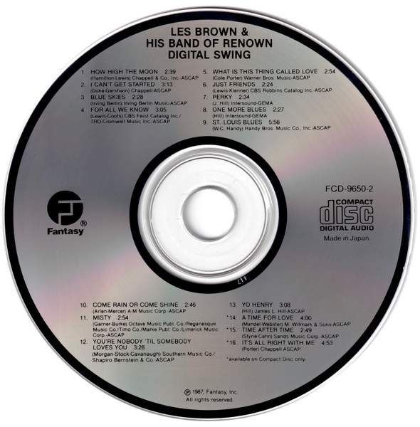 Les Brown And His Band Of Renown - Digital Swing (50th Anniversary Les Brown And His Band Of Renown) (CD, Album, Dai) (Near Mint (NM or M-)) - Image 3