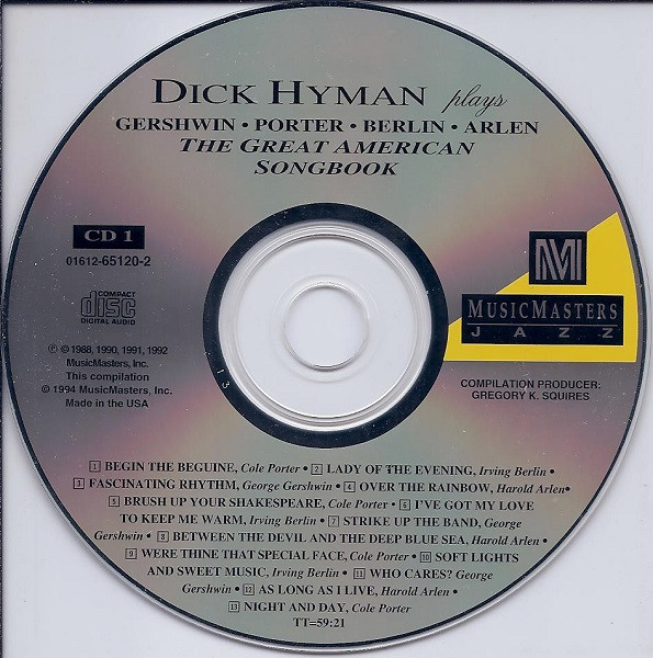 Dick Hyman - Plays The Great American Songbook (2xCD, Comp) (Near Mint (NM or M-)) - Image 3