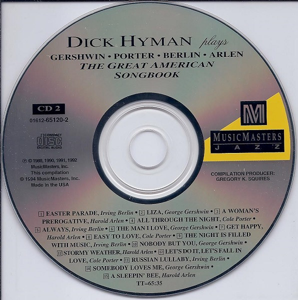 Dick Hyman - Plays The Great American Songbook (2xCD, Comp) (Near Mint (NM or M-)) - Image 4
