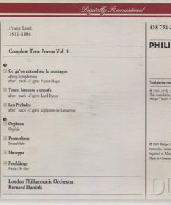 Alternative view of Franz Liszt, London Philharmonic Orchestra, Bernard Haitink - Complete Tone Poems Volume 1 Including Les Préludes • Orpheus • Mazeppa (2xCD, Comp, RM) (Mint (M))