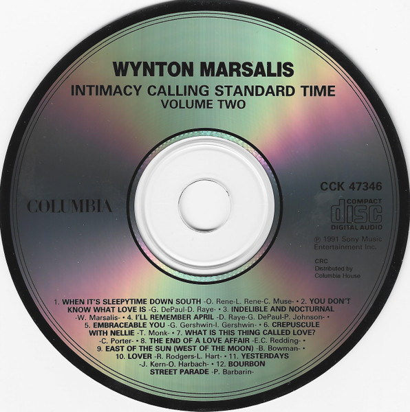 Wynton Marsalis - Standard Time Vol.2 - Intimacy Calling (CD, Club) (Near Mint (NM or M-)) - Image 2