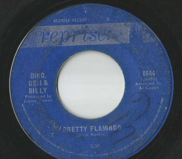 Dino, Desi & Billy - If You're Thinkin' What I'm Thinkin' / Pretty Flamingo (7") (Very Good Plus (VG+)) - Image 2