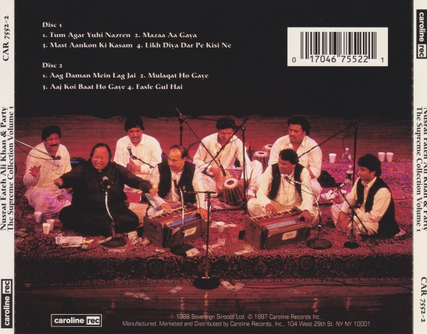 Nusrat Fateh Ali Khan & Party - The Supreme Collection Volume 1 (2xCD, Album, Comp) (Near Mint (NM or M-)) - Image 2
