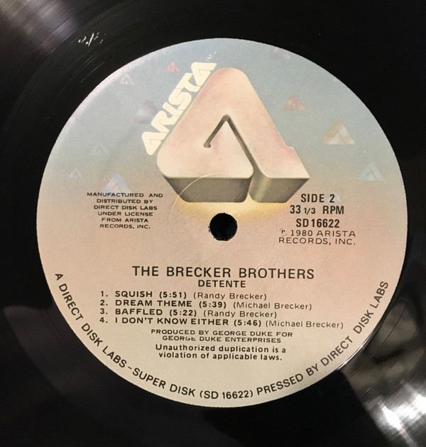 The Brecker Brothers - Detente (LP, Album, Sup) (Near Mint (NM or M-)) - Image 2