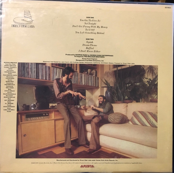 The Brecker Brothers - Detente (LP, Album, Sup) (Near Mint (NM or M-)) - Image 4