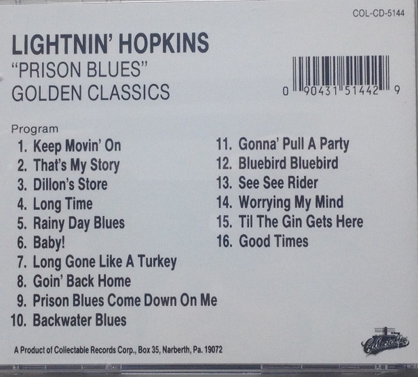 Lightnin' Hopkins - From The Vaults Of Everest Records, Part 2 - Prison Blues (CD, Comp) (Near Mint (NM or M-)) - Image 2