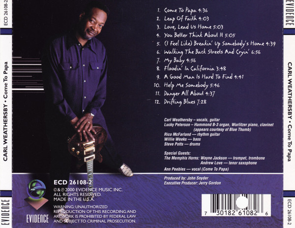 Carl Weathersby - Come To Papa (CD, Album) (Near Mint (NM or M-)) - Image 2