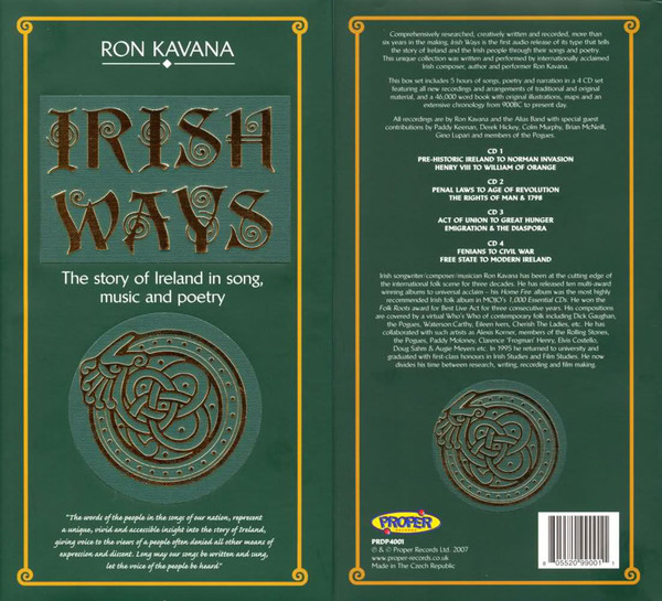 Ron Kavana - Irish Ways: The Story of Ireland In Song, Music And Poetry (4xCD, Album + Box) (Near Mint (NM or M-)) - Image 2