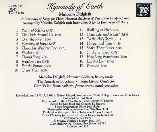 Malcolm Dalglish - Hymnody Of Earth (CD, Album) (Mint (M)) - Image 2
