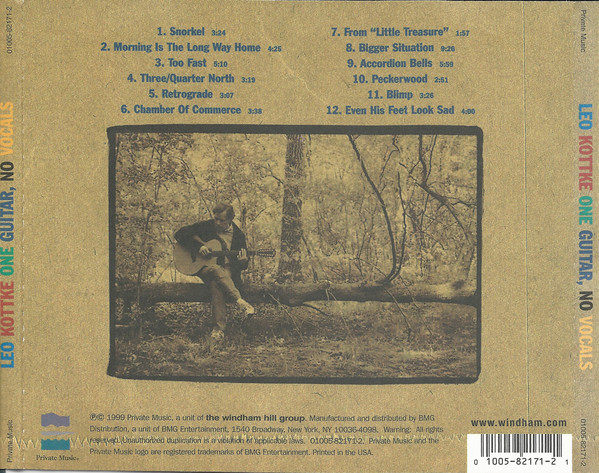 Leo Kottke - One Guitar, No Vocals (CD, Album) (Near Mint (NM or M-)) - Image 3