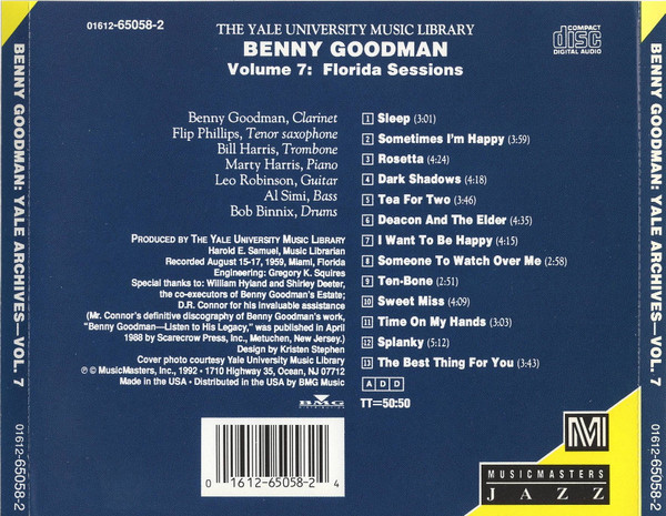 Benny Goodman - Florida Sessions (CD, Album) (Near Mint (NM or M-)) - Image 4