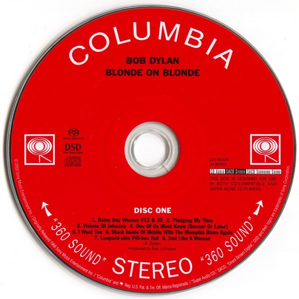 Bob Dylan - Blonde On Blonde (2xSACD, Hybrid, Multichannel, Album, RE, RM, Dig) (Very Good Plus (VG+)) - Image 4