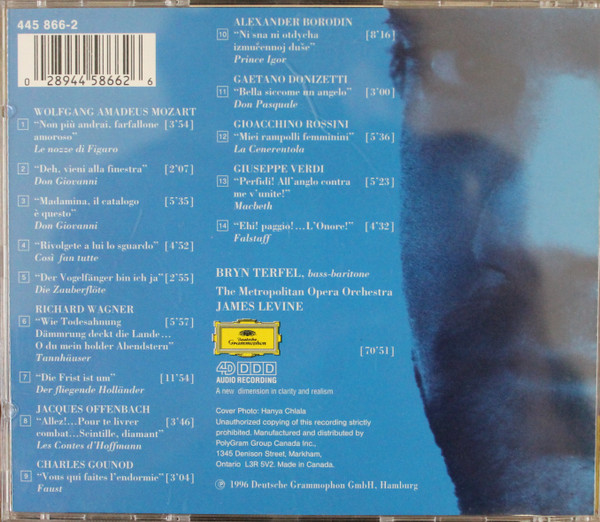 Bryn Terfel, The Metropolitan Opera House Orchestra, James Levine (2) - Opera Arias (CD, Album) (Near Mint (NM or M-)) - Image 2
