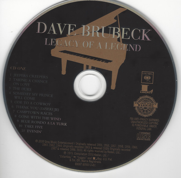 Dave Brubeck - Legacy Of A Legend (2xCD, Comp) (Mint (M)) - Image 4