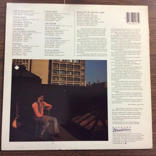 Kevin Eubanks - Guitarist (LP, Album) (Very Good Plus (VG+)) - Image 2