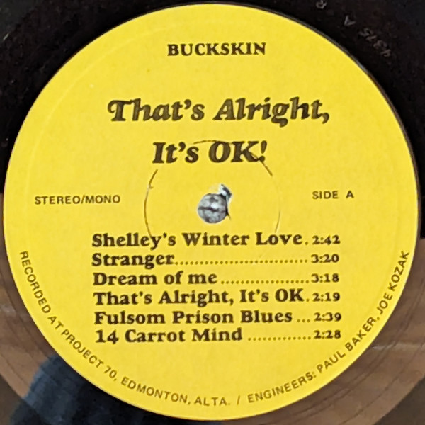 Buckskin - That's Alright, It's OK! (LP, Album) (Mint (M)) - Image 3